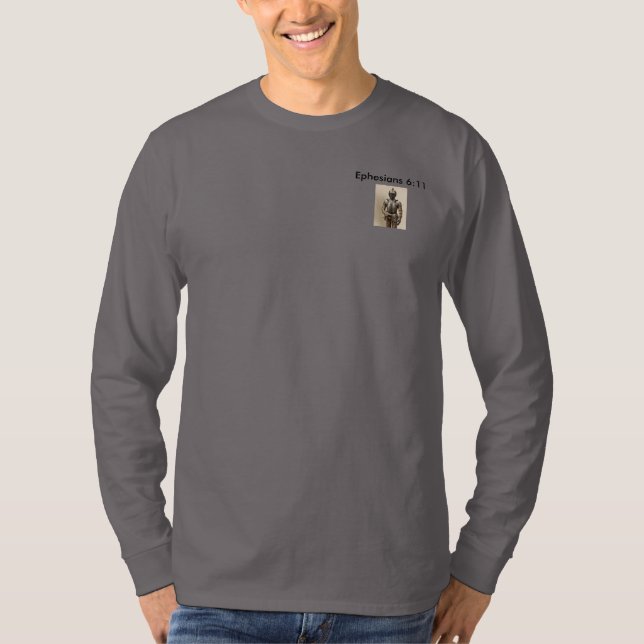 Camiseta Armadura da Capa longa w/Armour do Henley dos (Frente)