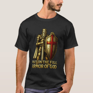 Camiseta Armadura de Deus - Cavaleiro Templário Católico Cr