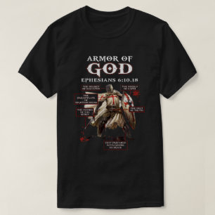 Camiseta Armadura De Deus Cavaleiro Templário Para Homens