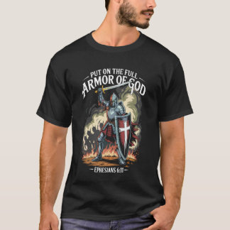 Camiseta Armadura de Deus do Guerreiro Cristão Citação da B