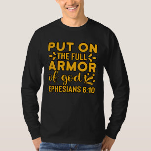 Camiseta Armadura de Deus Motivação Bíblia Cristã Efésios
