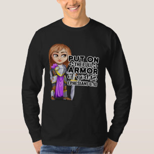 Camiseta Armadura de Deus Motivação Bíblia Cristã Efésios