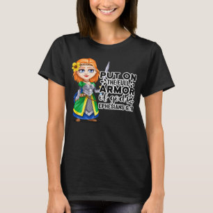 Camiseta Armadura de Deus Motivação Bíblia Cristã Efésios