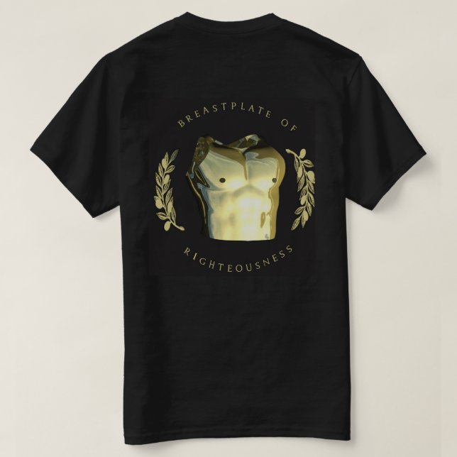 Camiseta Armadura do DEUS - Breastplate da rectidão (Verso do Design)