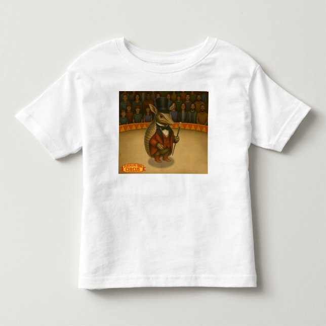 Camiseta Armand, o armadillo apresentador de circo (Frente)