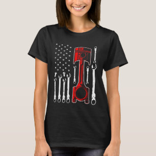 Camiseta Armário Mecânico Armado Americano Patriótico, Pist