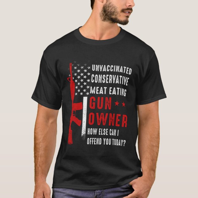 Camiseta Armário não vacinado conservador que come carne pr (Frente)