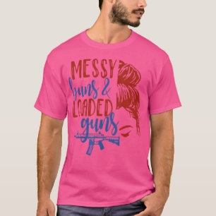 Camiseta Armas Chatas Carregadas Armas Engraçadas Mulheres