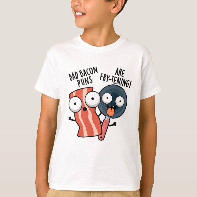 Camiseta Armas De Bacon Más São Arma De Comida Engraçada. (Frente)