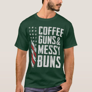 Camiseta Armas de Café e Buns Mensageiros Engraçados Propri