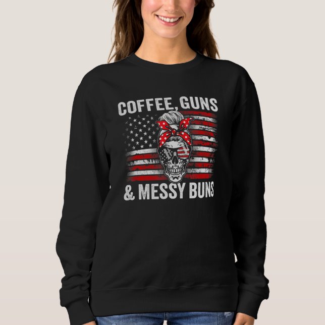 Camiseta Armas de Café e Buns Mensageiros Pro Gun Womens Sk (Frente)