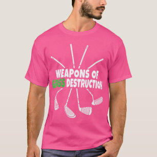 Camiseta Armas De Destruição De Grãos Golfe Engraçado