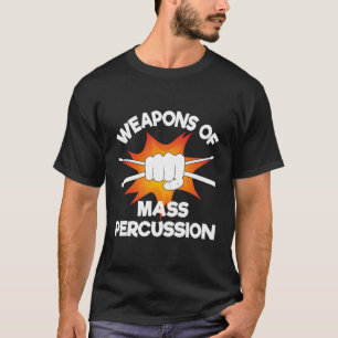 Camiseta Armas De Drumline De Drummer Engraçado De Persão E