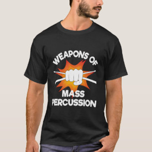 Camiseta Armas De Drumline De Drummer Engraçado De Persão E