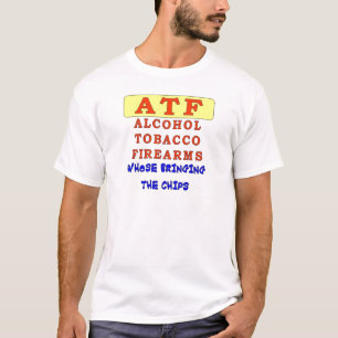 CAMISETA ARMAS DE FOGO DO TABACO DO ÁLCOOL
