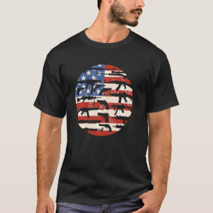 Camiseta Armas de Fogo Patriótico 2a Ri, arma de fogo da ar