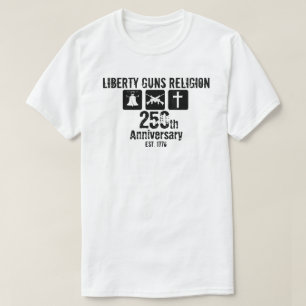 Camiseta Armas de Liberdade Religião Estabelecida 1776 250º