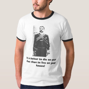 Camiseta armas de w do zapata, é melhor morrer em seus pé