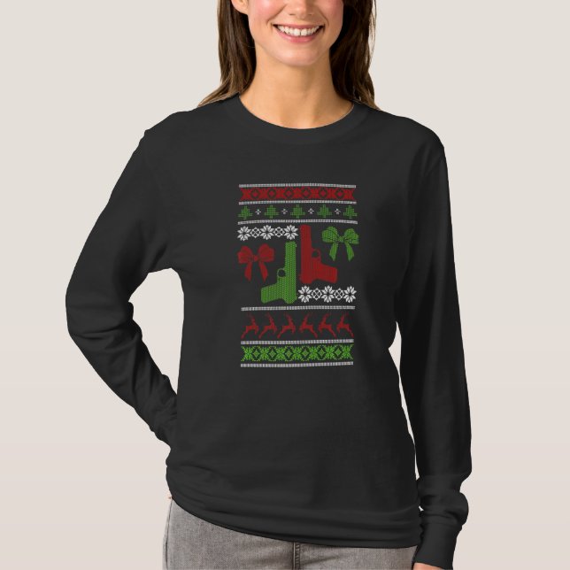 Camiseta Armas Feias de Natal Sudorando segundo Direito Mil (Frente)