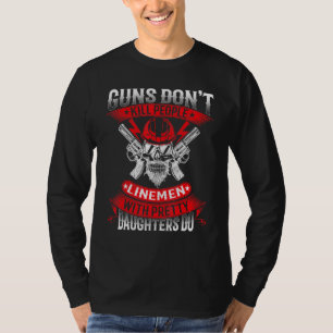 Camiseta Armas Não Matares Linemen Com Filha Bonito