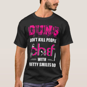 Camiseta Armas não matares pessoas Chef construção de comid