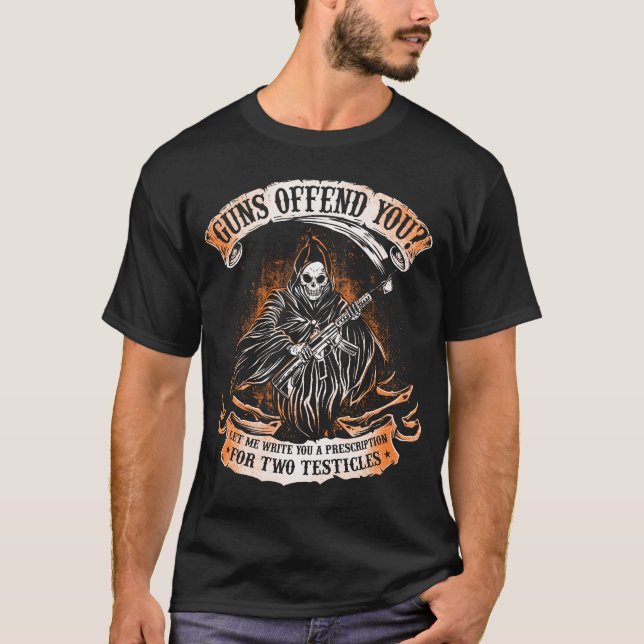 Camiseta Armas te ofendam a torcer o segundo de emenda de a (Frente)