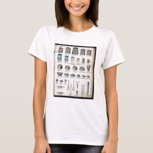 Camiseta Armazenamento e utensílios da cozinha de um