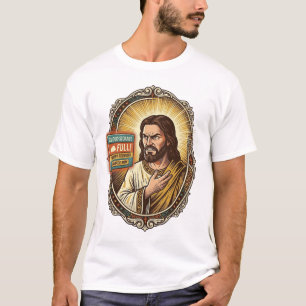Camiseta Armazenamento em Nuvem de Jesus Cheio Alerta Paywa