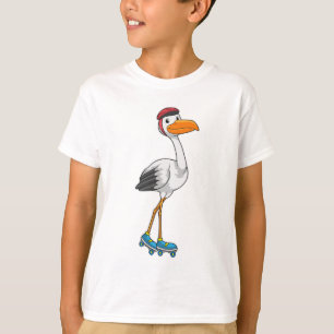 Camiseta Armazenar como skater em linha com skates de cilin