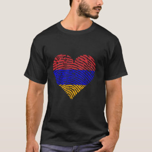 Camiseta Armênia Coração Raízes Armênias Orgulho Armênio