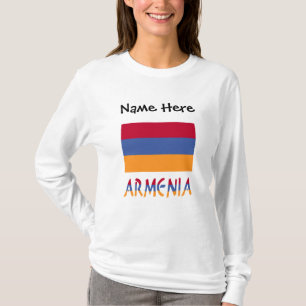 Camiseta Armênia e Bandeira Armênia Personalizadas