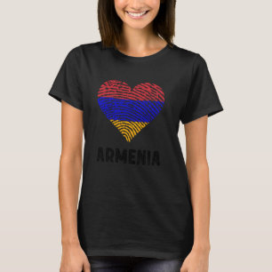 Camiseta Armênia Eu Sou Ambos EUA América Girassol Braço