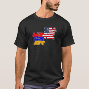 Camiseta Armênia EUA País Residencial País Armênio Bandeira