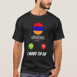 Camiseta Armênia Flag Souvenir Armênia Está Ligando Para Ca