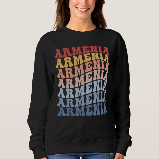 Camiseta Armenia Groovy Retro Armenian (Frente)