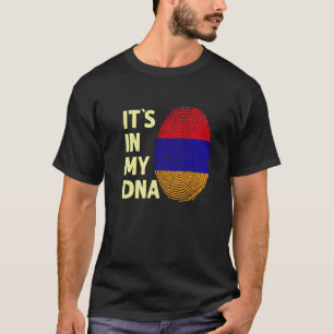 Camiseta Armênia na minha equipe de bandeira armênia de DNA