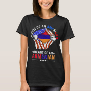 Camiseta Armênio Americano Estrangeiro Bandeira da Armênia
