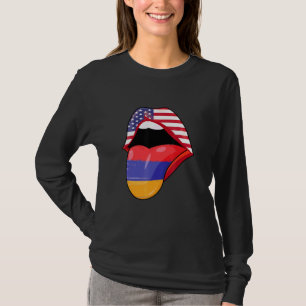 Camiseta Armênio EUA Orgulho Lábios Orgulho Orgulho da Armê