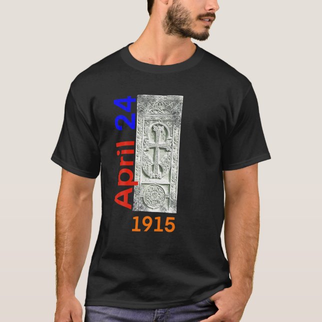 Camiseta Armênio - Genocídio - 24 de abril de 1915 Khat (Frente)