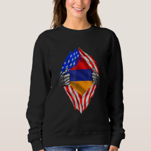 Camiseta Armênio Herança Armênia Roota bandeira americana P