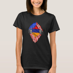 Camiseta Armênio Herança Armênia Roota bandeira americana P
