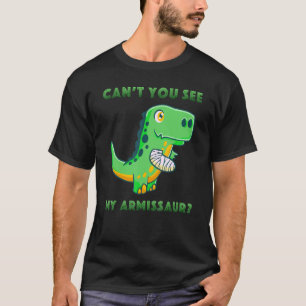 Camiseta Armissaur Lesão Braço Quebrado recupere-se Dino F