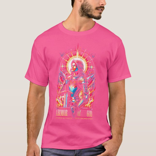 Camiseta Armor De Deus. Guiado Na Fé Pelo Sagrado Spi (Frente)