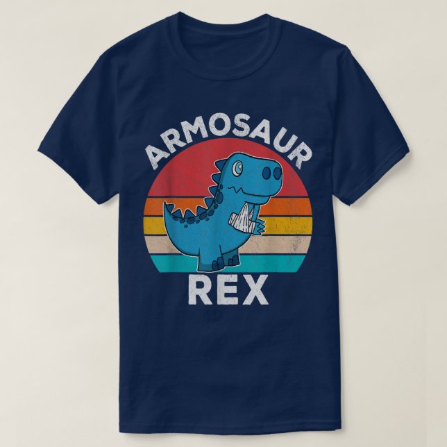 Camiseta Armosaur Rex Dinosaur Broken Arm Get Well Soon For (Frente do Design)