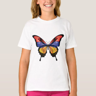 Camiseta Armrnia Swallowtail Butterfly Flag Sticker