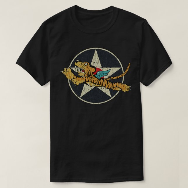 Camiseta Army Air Corps Flying Tigers AVG 1941  (Frente do Design)