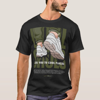 Camiseta Army Green & Black Streetwear Graphic Tee