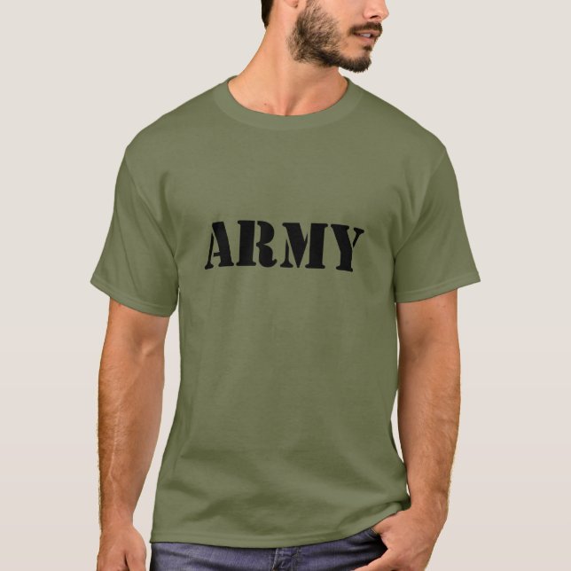Camiseta ARMY - Personalizar Teto de Cor (Frente)