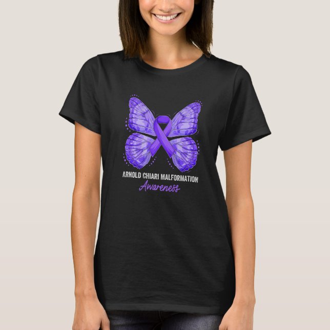 Camiseta Arnold Chiari Malformation Awareness Month Purple  (Frente)