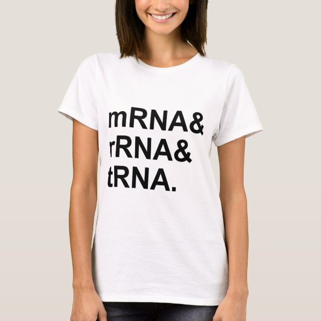 Camiseta ARNrRNA | Tipos de ARN (Frente)